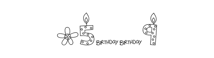 MTF Birthday Bash Doodles  Free Fonts Download