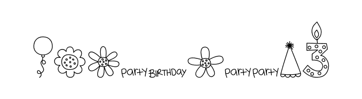 MTF Birthday Bash Doodles  Free Fonts Download
