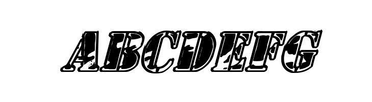 1st Cav II Italic  Free Fonts Download