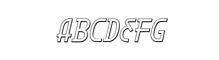 Moon Dart 3D Italic  Free Fonts Download