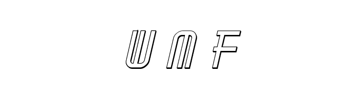 Moon Dart 3D Italic  Free Fonts Download