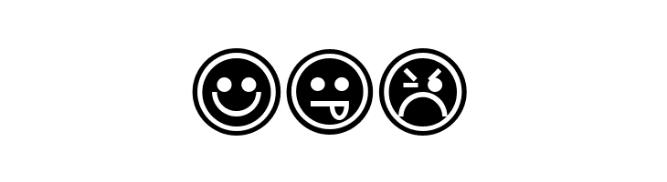 Emoticons Outline  Free Fonts Download