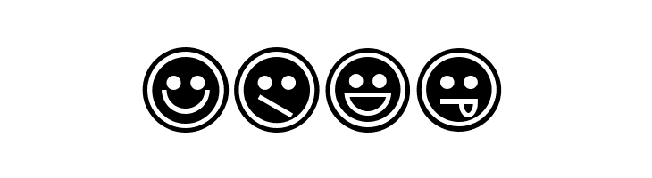 Emoticons Outline  Free Fonts Download