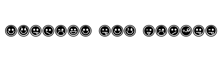 Emoticons Outline  Free Fonts Download