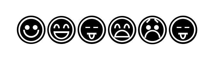 Emoticons Outline  Free Fonts Download