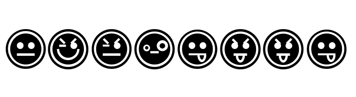 Emoticons Outline  Free Fonts Download