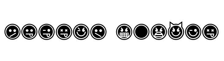 Emoticons Outline  Free Fonts Download