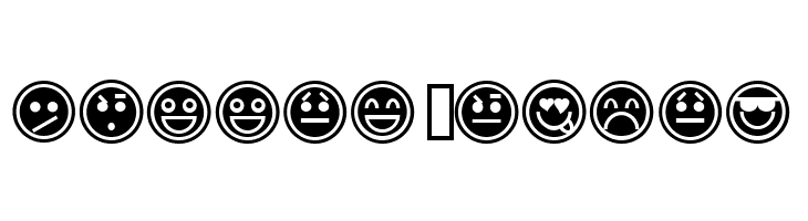 Emoticons Outline  Free Fonts Download