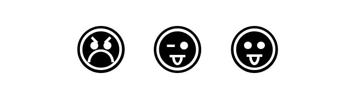 Emoticons Outline  Free Fonts Download