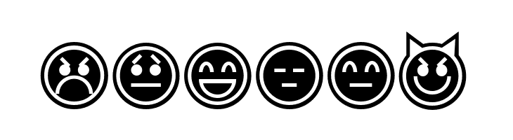 Emoticons Outline  Free Fonts Download