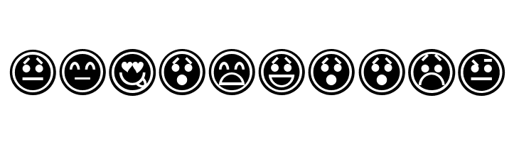 Emoticons Outline  Free Fonts Download