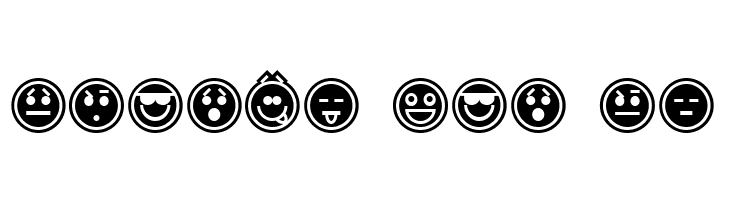 Emoticons Outline  Free Fonts Download