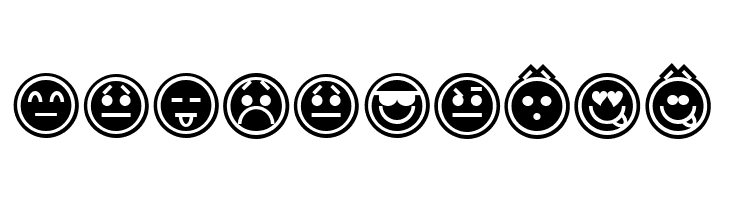 Emoticons Outline  Free Fonts Download
