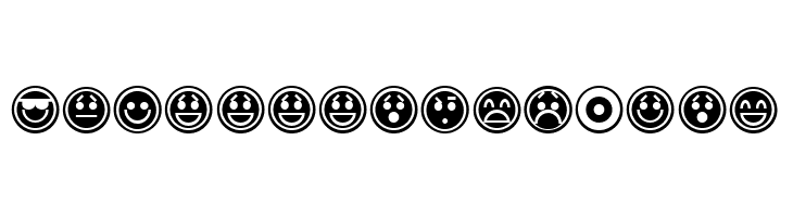 Emoticons Outline  Free Fonts Download