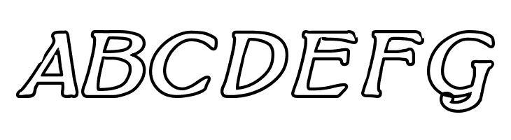 BoltonItalicOutline  Free Fonts Download