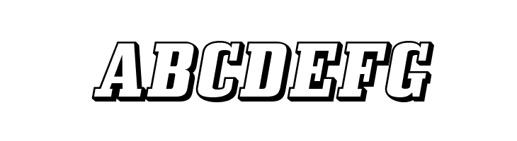 BullpenThreeD-Regular  Free Fonts Download