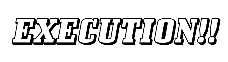 BullpenThreeD-Regular  Free Fonts Download