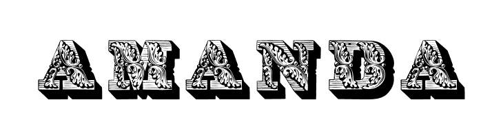 Lettres ombrees ornees  Free Fonts Download