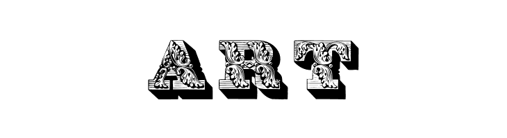 Lettres ombrees ornees  Free Fonts Download