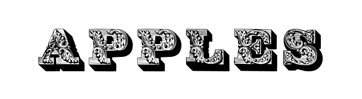 Lettres ombrees ornees  Free Fonts Download