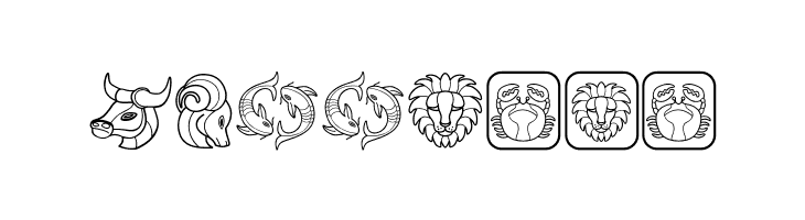 Zodiac Signs Regular  Free Fonts Download