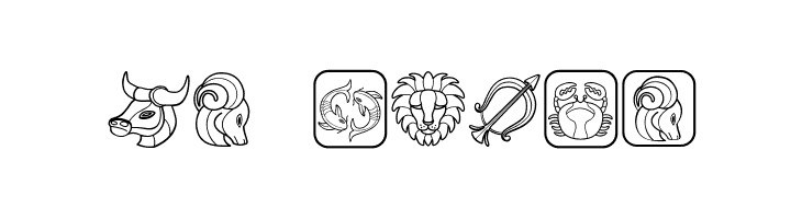 Zodiac Signs Regular  Free Fonts Download