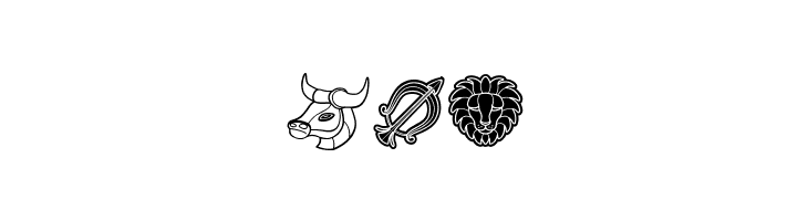 Zodiac Signs Regular  Free Fonts Download