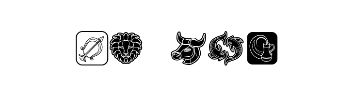Zodiac Signs Regular  Free Fonts Download