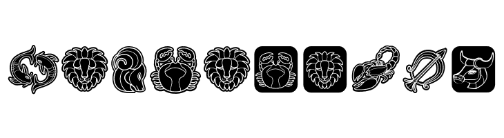 Zodiac Signs Regular  Free Fonts Download