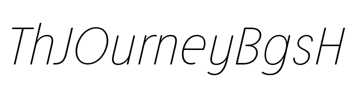 Josefa Rounded Reduced Thin Italic  Free Fonts Download