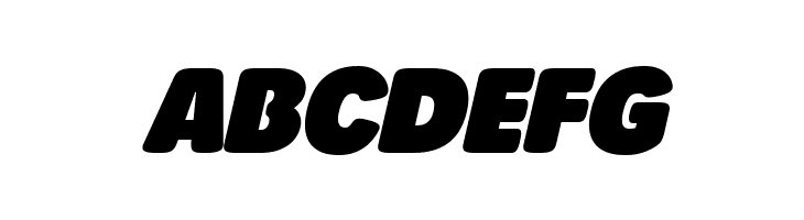 Josefa Rounded Reduced Black Italic  Free Fonts Download