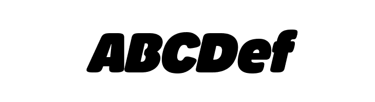 Josefa Rounded Reduced Black Italic  Free Fonts Download