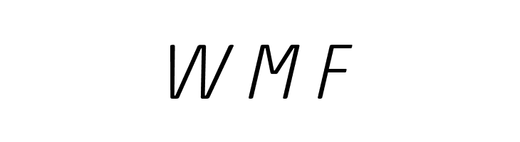 Josefa Rounded Reduced ExtraLight Italic  Free Fonts Download