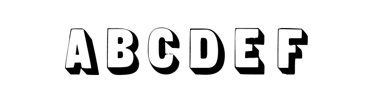 Sans Serif Shaded  Free Fonts Download