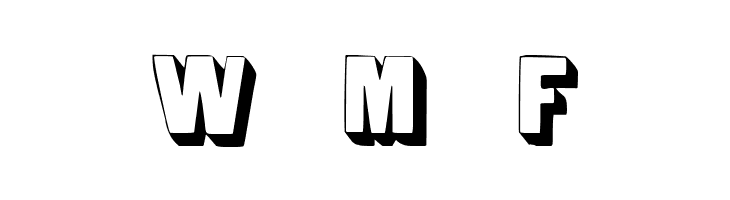 Sans Serif Shaded  Free Fonts Download