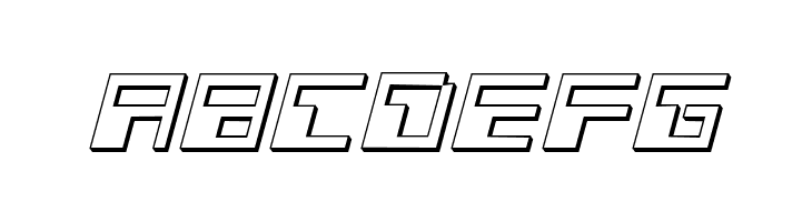 Phaser Bank 3D Italic  Free Fonts Download