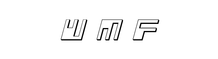 Phaser Bank 3D Italic  Free Fonts Download