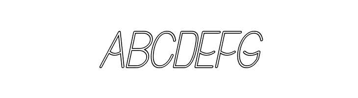 Buon Umore Hollow Italic  Free Fonts Download