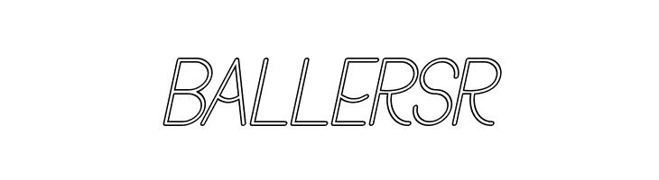 Buon Umore Hollow Italic  Free Fonts Download