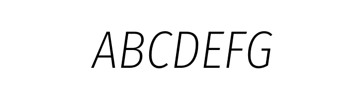 Fira Sans Condensed ExtraLight Italic  Free Fonts Download