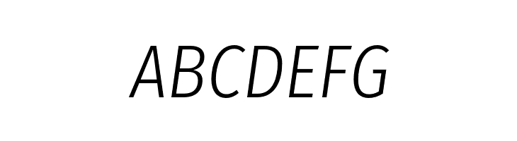 Fira Sans Condensed Light Italic  Free Fonts Download