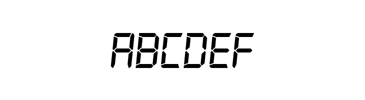 Digital-7 Italic  Free Fonts Download