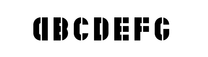 ZF2334 Stencil  Free Fonts Download
