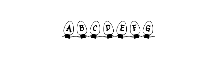 Christmas Lights Outdoor  Free Fonts Download