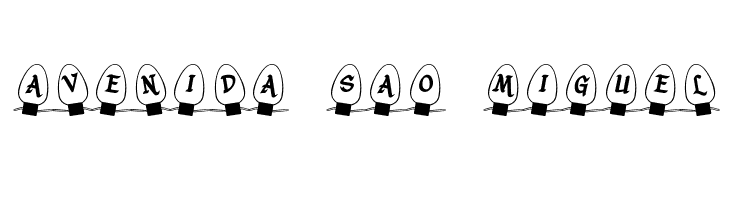 Christmas Lights Outdoor  Free Fonts Download