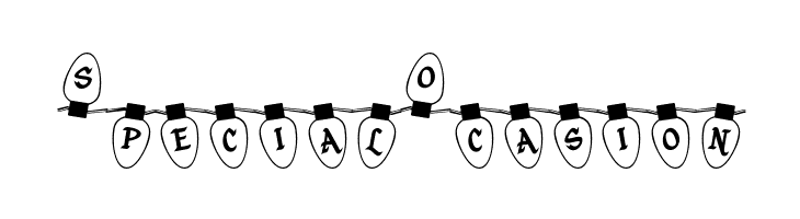 Christmas Lights Outdoor  Free Fonts Download