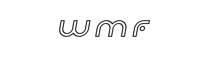 Planetary Orbiter Outline Bold Italic  Free Fonts Download