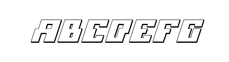 Micronian 3D Italic  Free Fonts Download