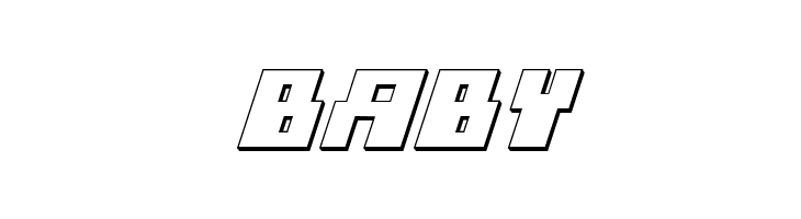 Micronian 3D Italic  Free Fonts Download