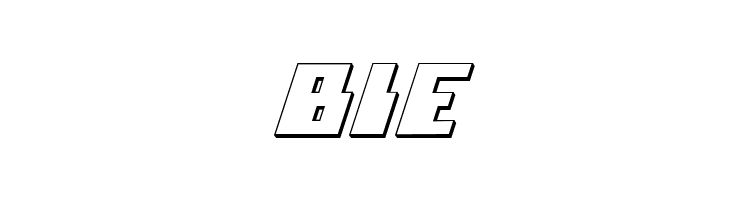 Micronian 3D Italic  Free Fonts Download